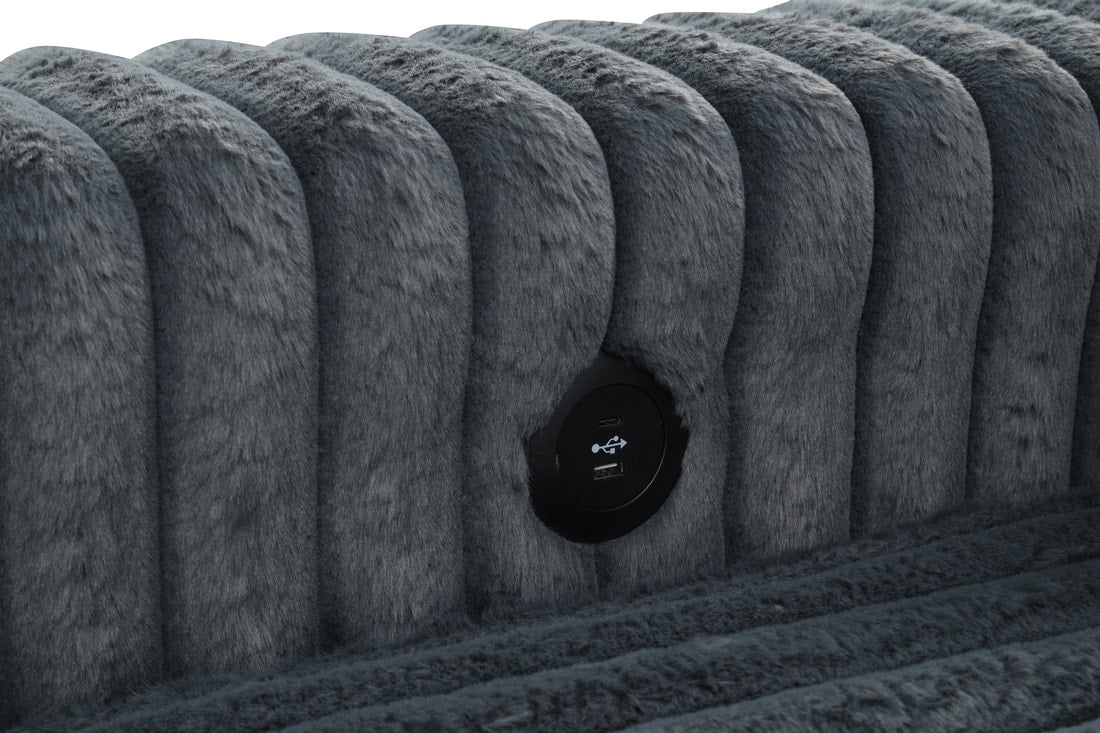 Forever Charcoal Sectional With Pull-Out Bed **NEW ARRIVAL**