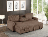 Poland Mocha Reversible Sectional With Pull-Out Bed **ON SALE**