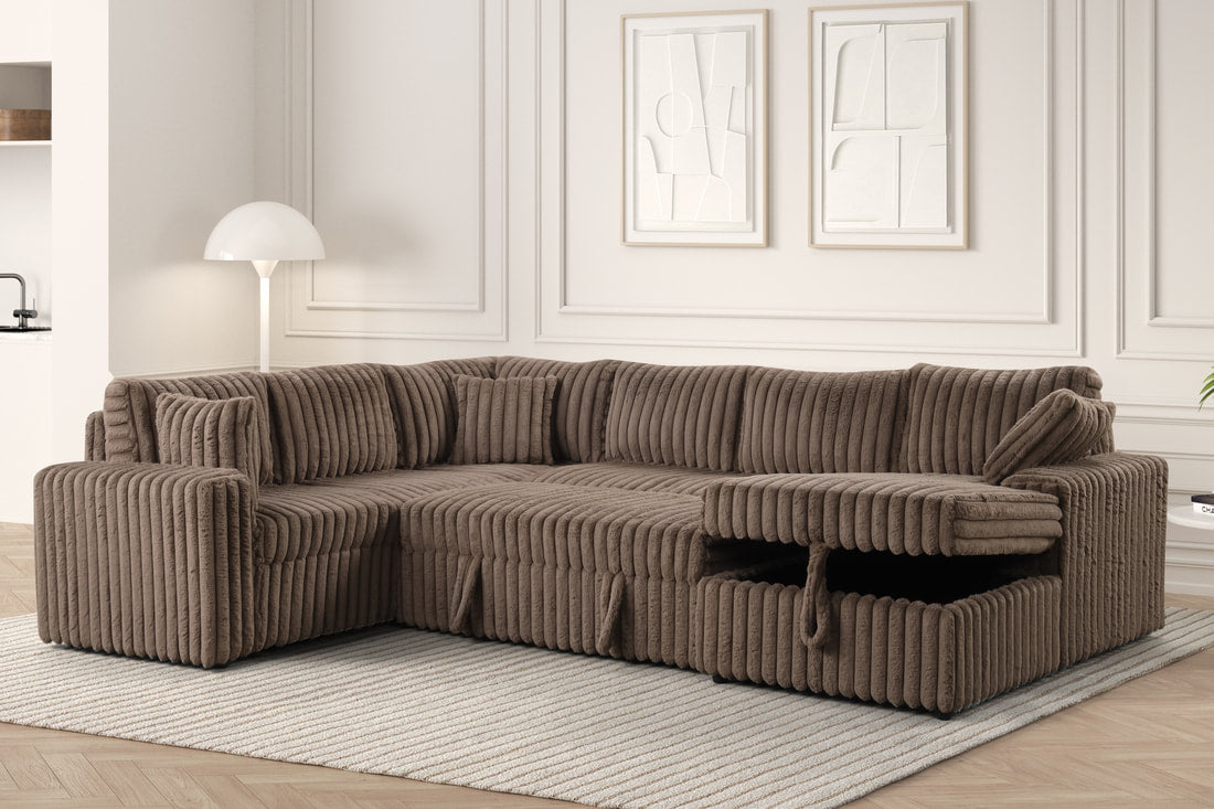 Forever Mocha Sectional With Pull-Out Bed **NEW ARRIVAL**