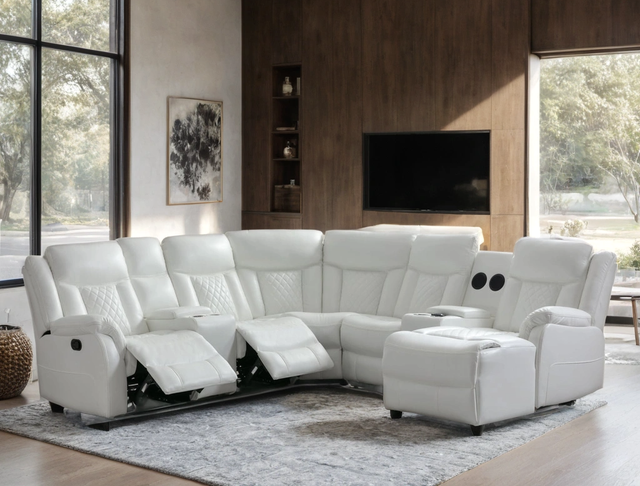 Champion White Reclining Sectional **ON SALE**