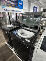 5.4 cu.ft. Extra-Large Capacity Smart Top Load Washer with ActiveWave Agitator and Super Speed Wash in Brushed Black