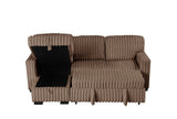 Poland Mocha Reversible Sectional With Pull-Out Bed **ON SALE**
