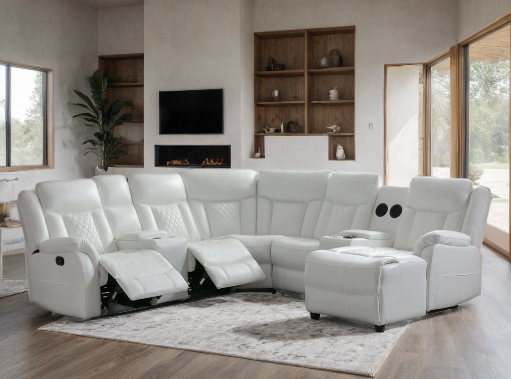 Champion White Reclining Sectional **ON SALE**