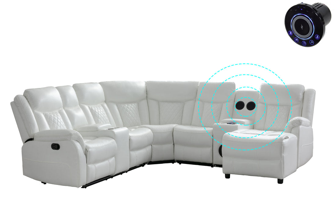 Champion White Reclining Sectional **ON SALE**